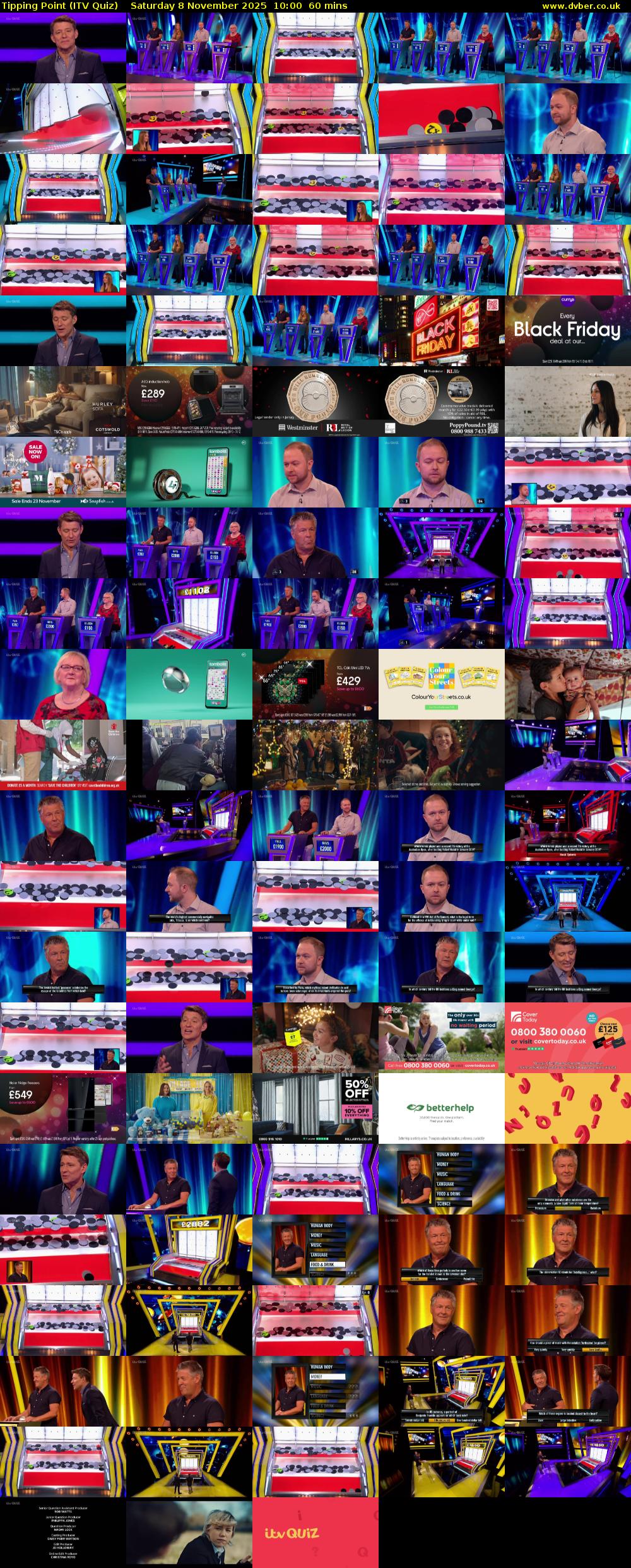 Tipping Point (ITV Quiz) Saturday 8 November 2025 10:00 - 11:00
