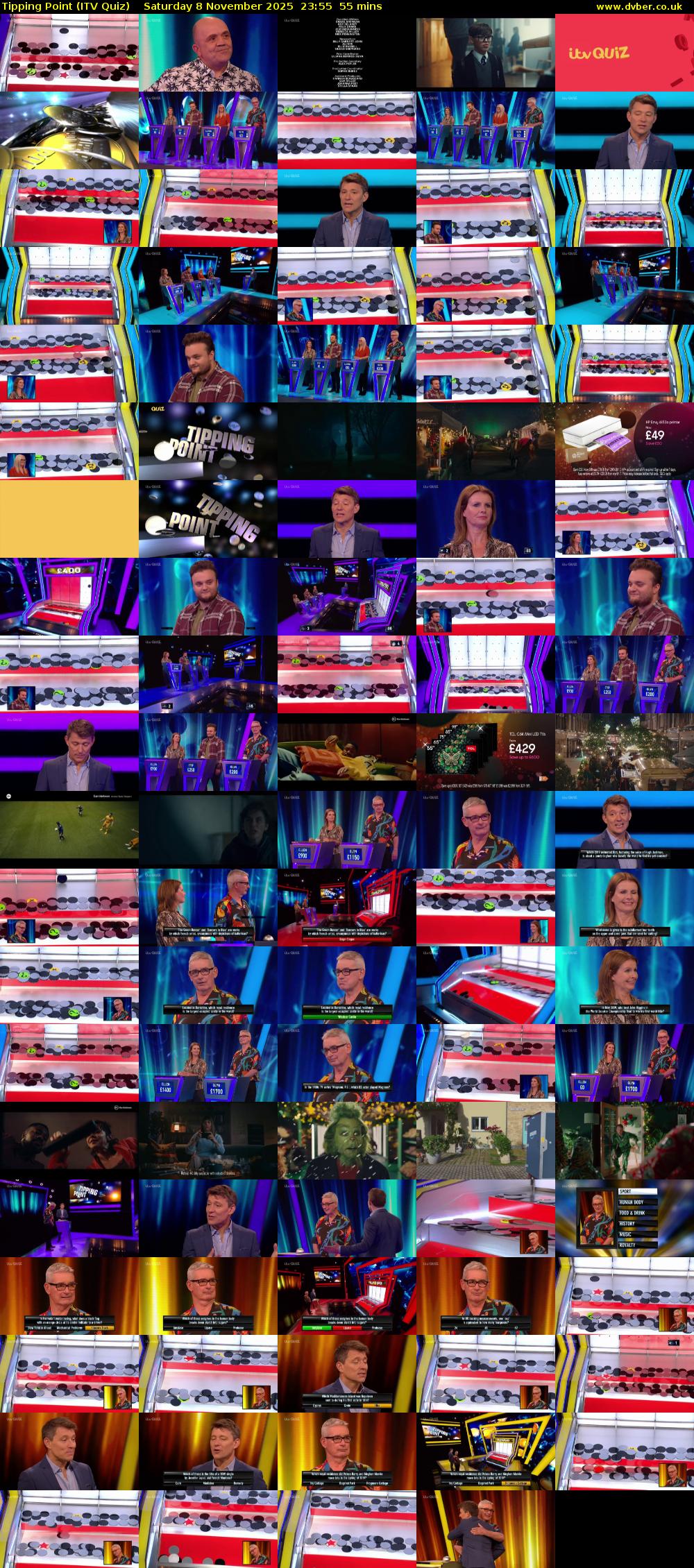 Tipping Point (ITV Quiz) Saturday 8 November 2025 23:55 - 00:50