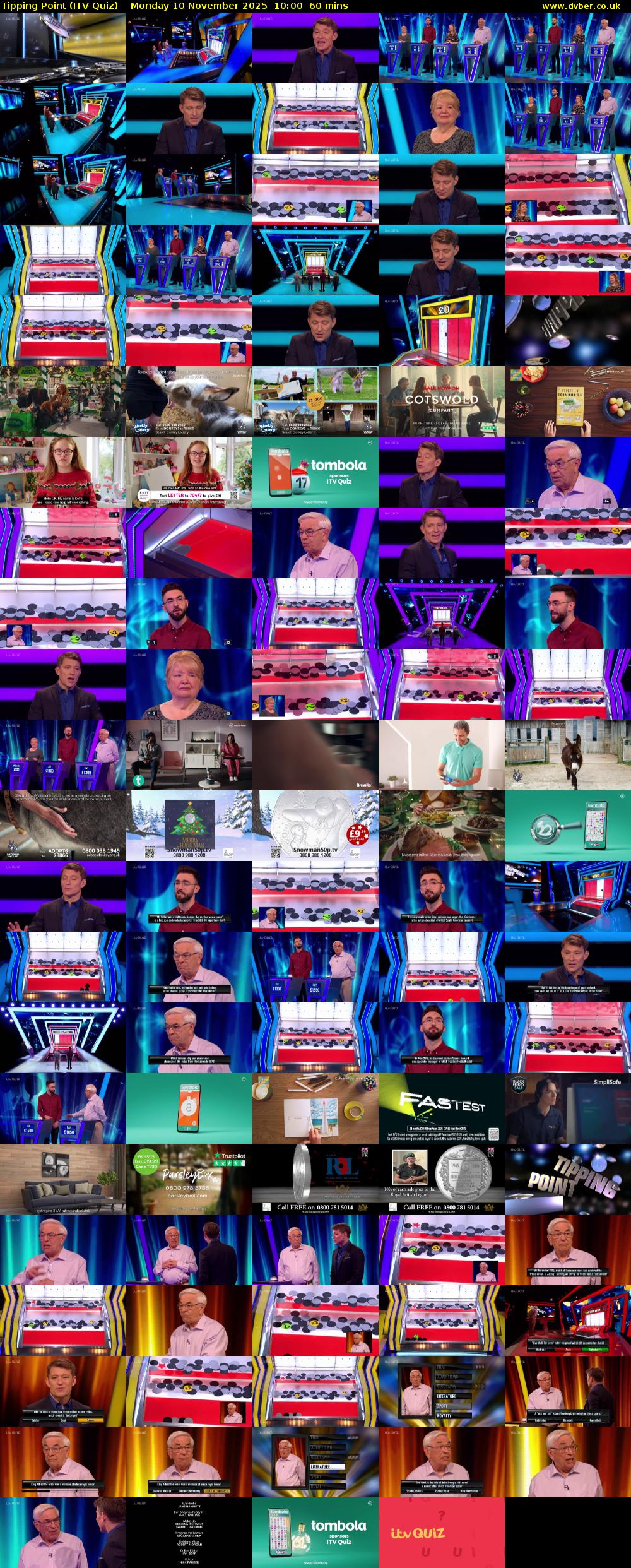 Tipping Point (ITV Quiz) Monday 10 November 2025 10:00 - 11:00