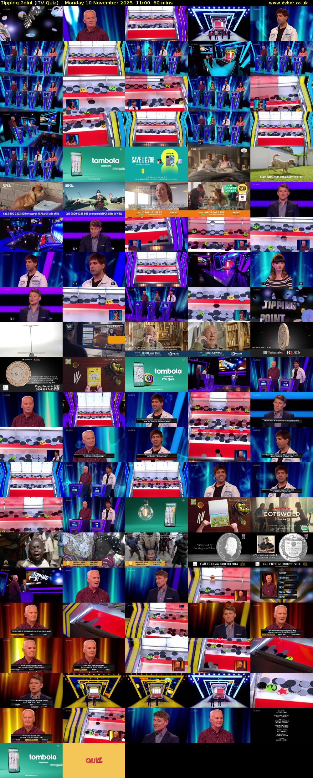 Tipping Point (ITV Quiz) Monday 10 November 2025 11:00 - 12:00