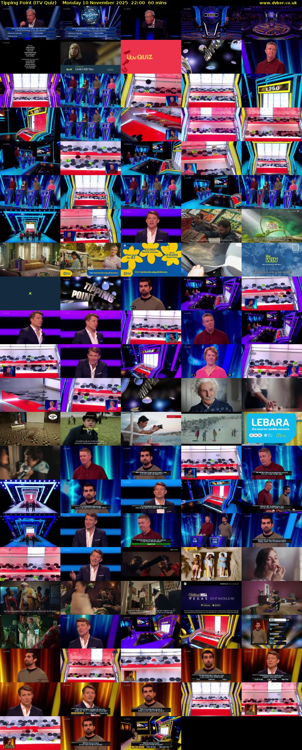 Tipping Point (ITV Quiz) Monday 10 November 2025 22:00 - 23:00