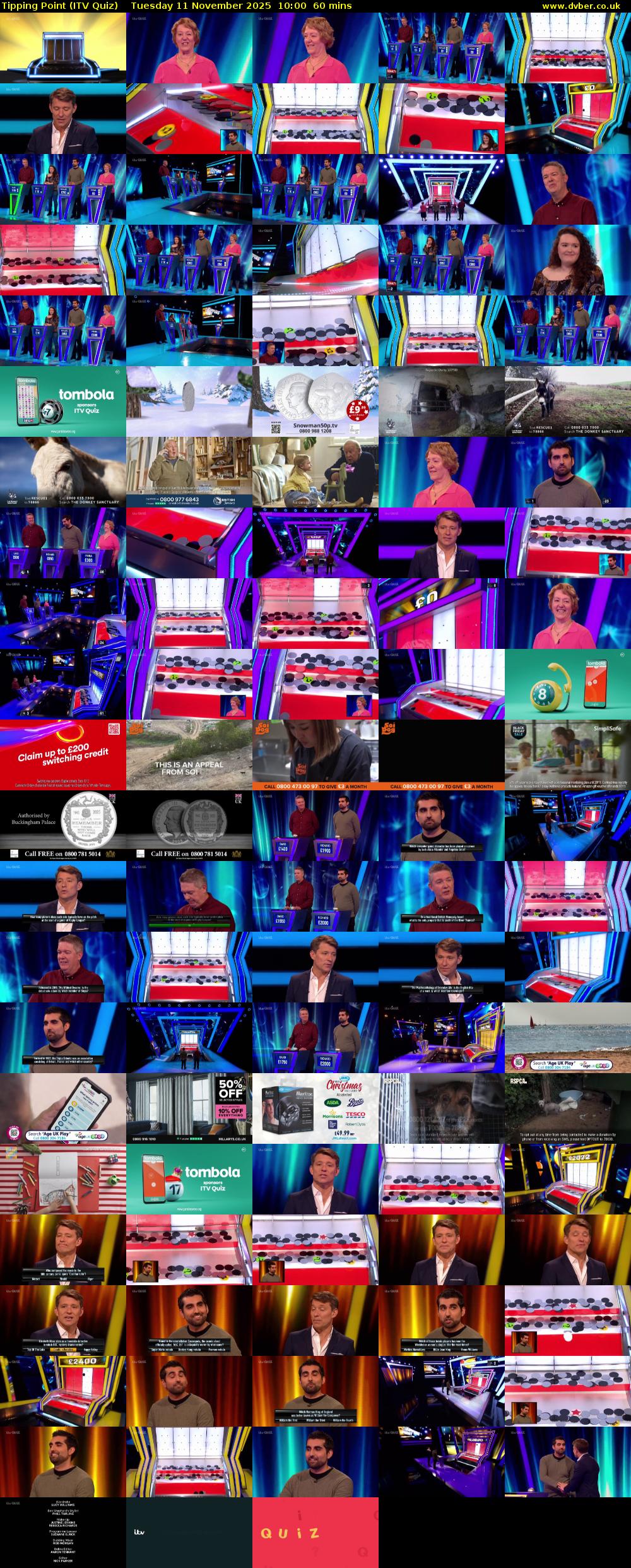 Tipping Point (ITV Quiz) Tuesday 11 November 2025 10:00 - 11:00