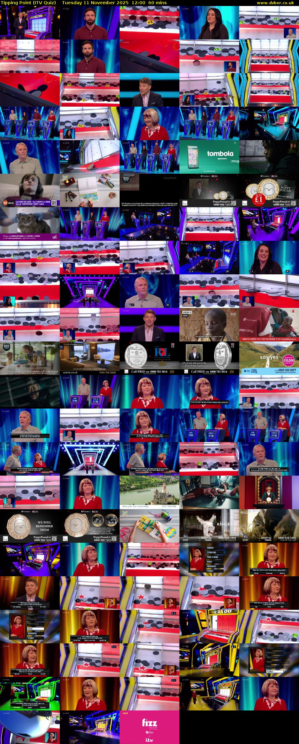 Tipping Point (ITV Quiz) Tuesday 11 November 2025 12:00 - 13:00