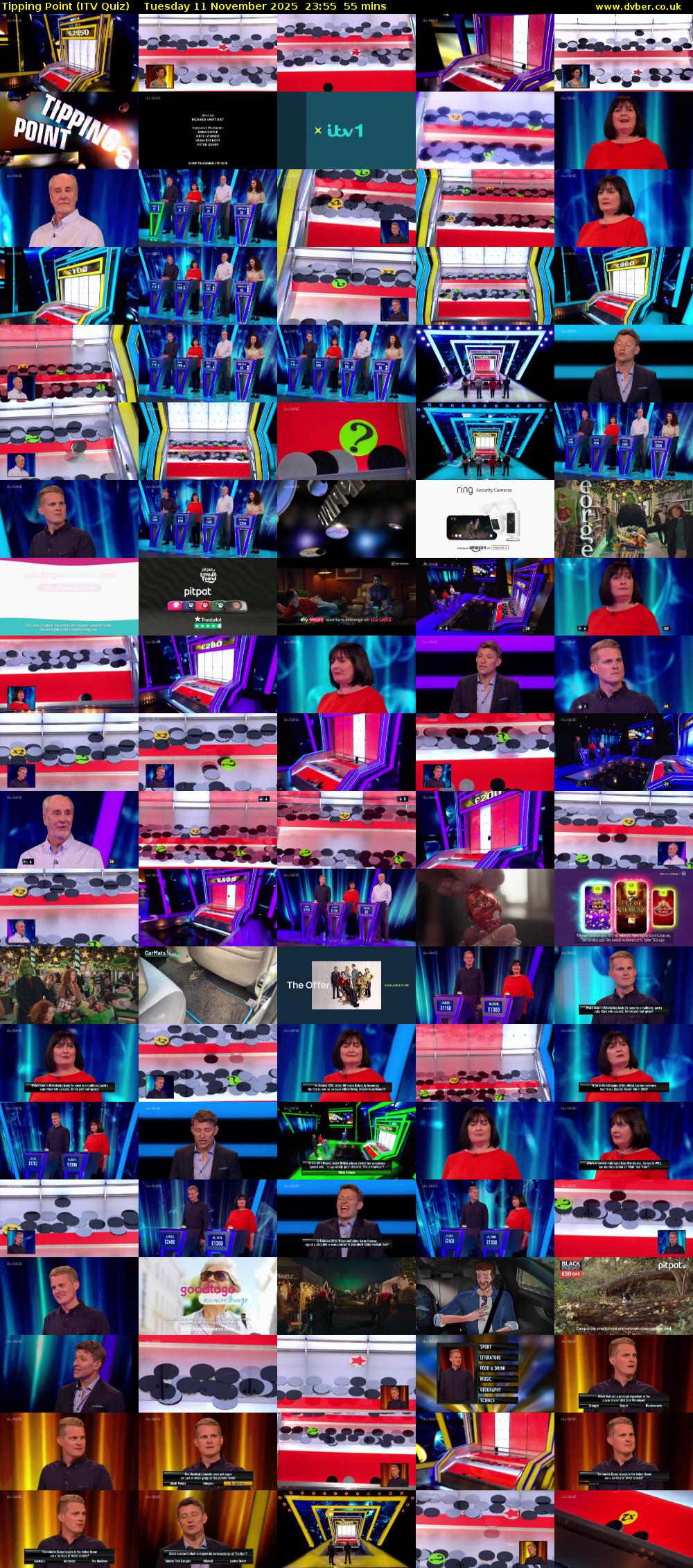 Tipping Point (ITV Quiz) Tuesday 11 November 2025 23:55 - 00:50