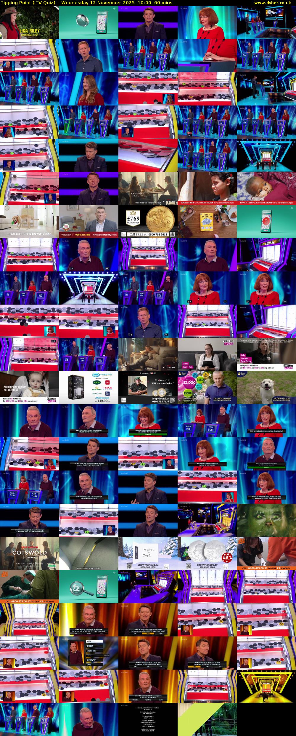 Tipping Point (ITV Quiz) Wednesday 12 November 2025 10:00 - 11:00