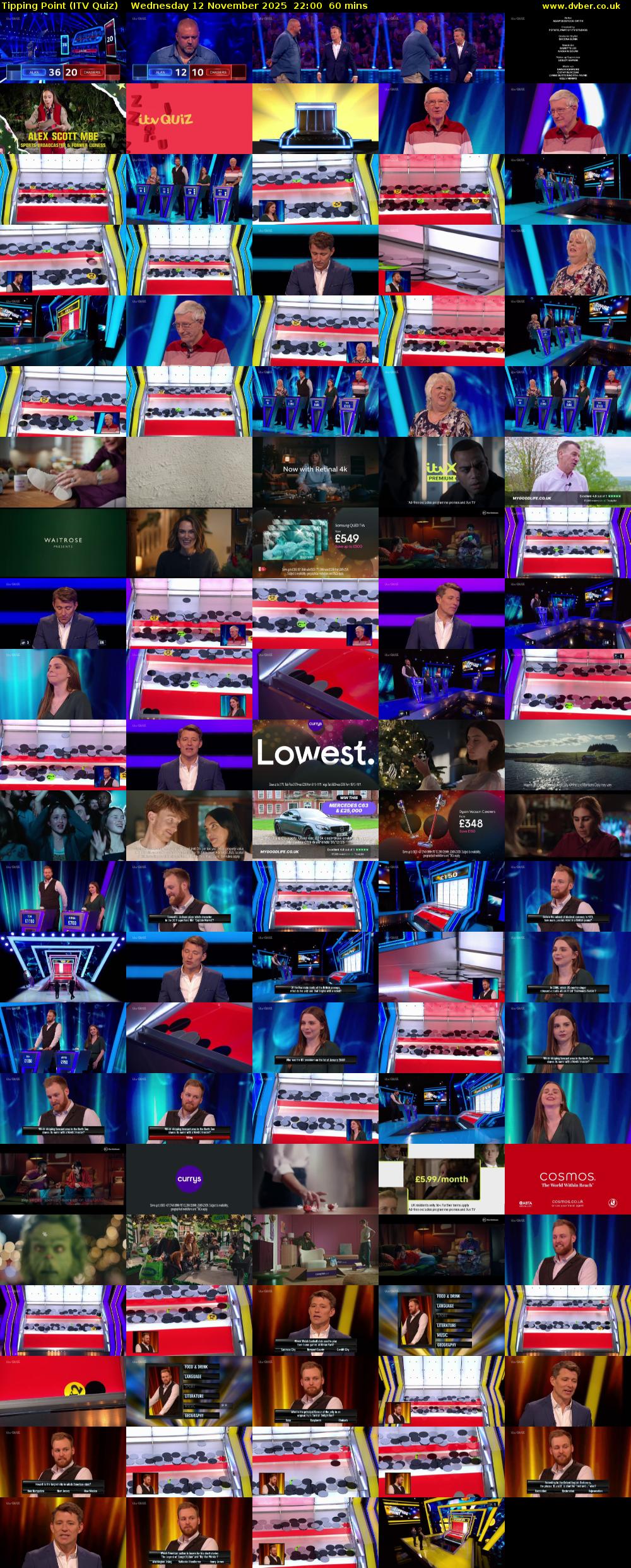 Tipping Point (ITV Quiz) Wednesday 12 November 2025 22:00 - 23:00