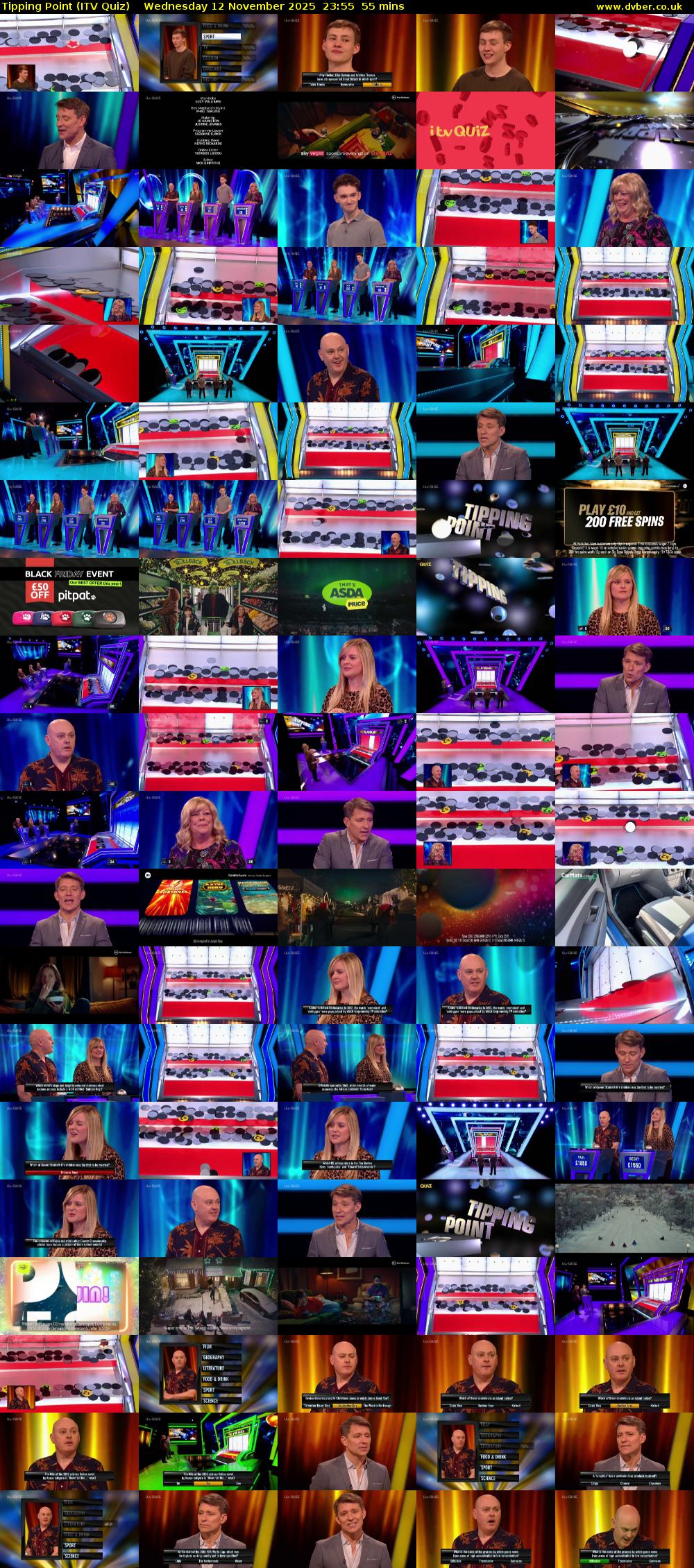Tipping Point (ITV Quiz) Wednesday 12 November 2025 23:55 - 00:50