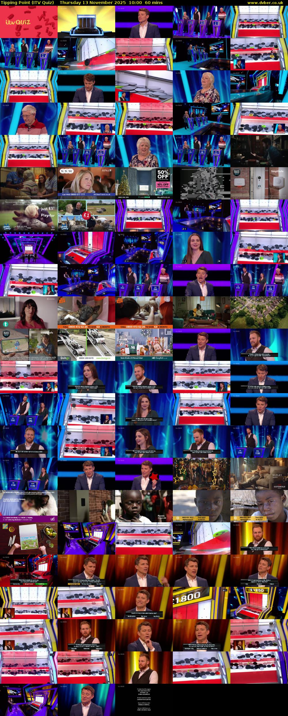 Tipping Point (ITV Quiz) Thursday 13 November 2025 10:00 - 11:00