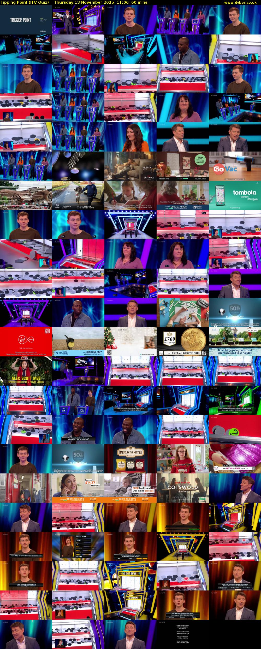 Tipping Point (ITV Quiz) Thursday 13 November 2025 11:00 - 12:00