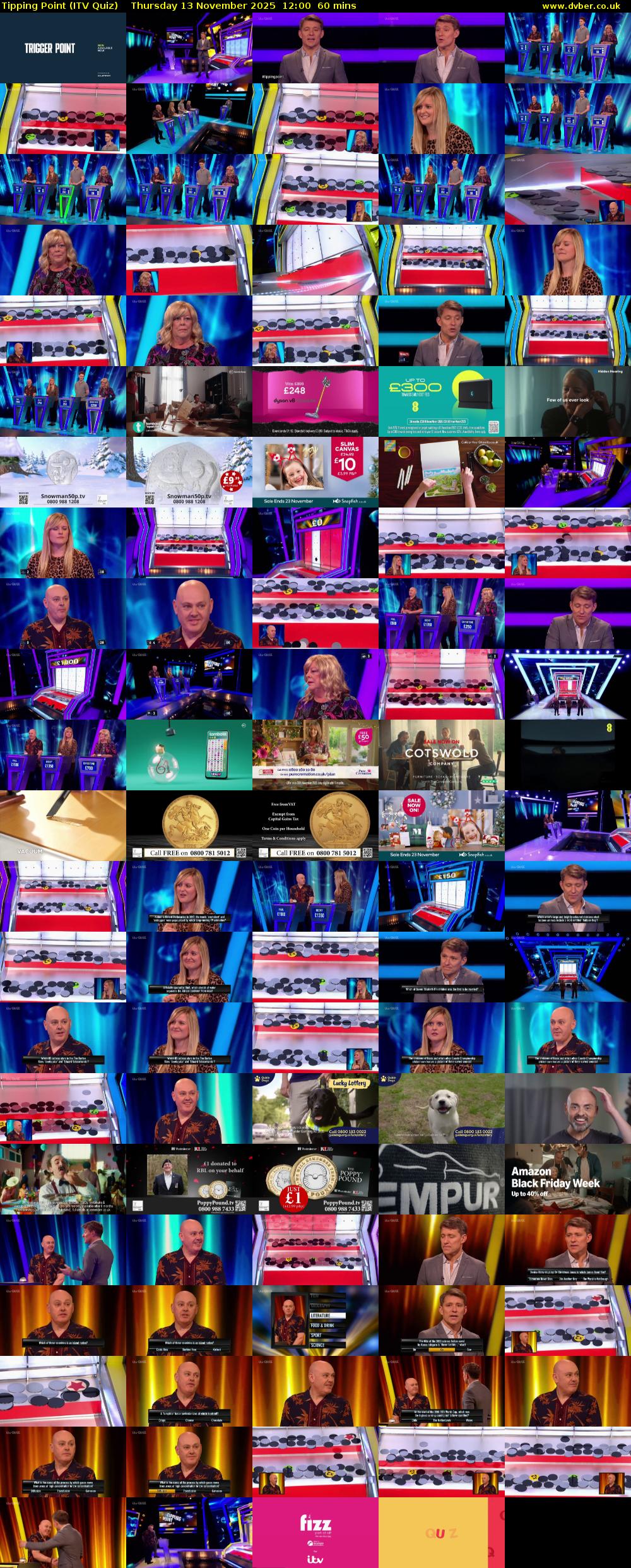 Tipping Point (ITV Quiz) Thursday 13 November 2025 12:00 - 13:00