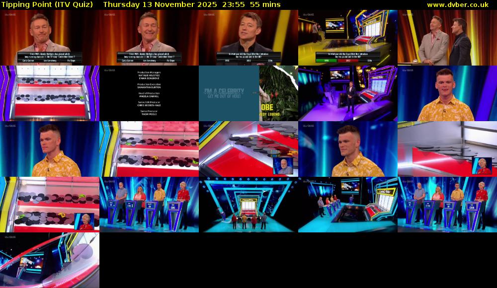 Tipping Point (ITV Quiz) Thursday 13 November 2025 23:55 - 00:50