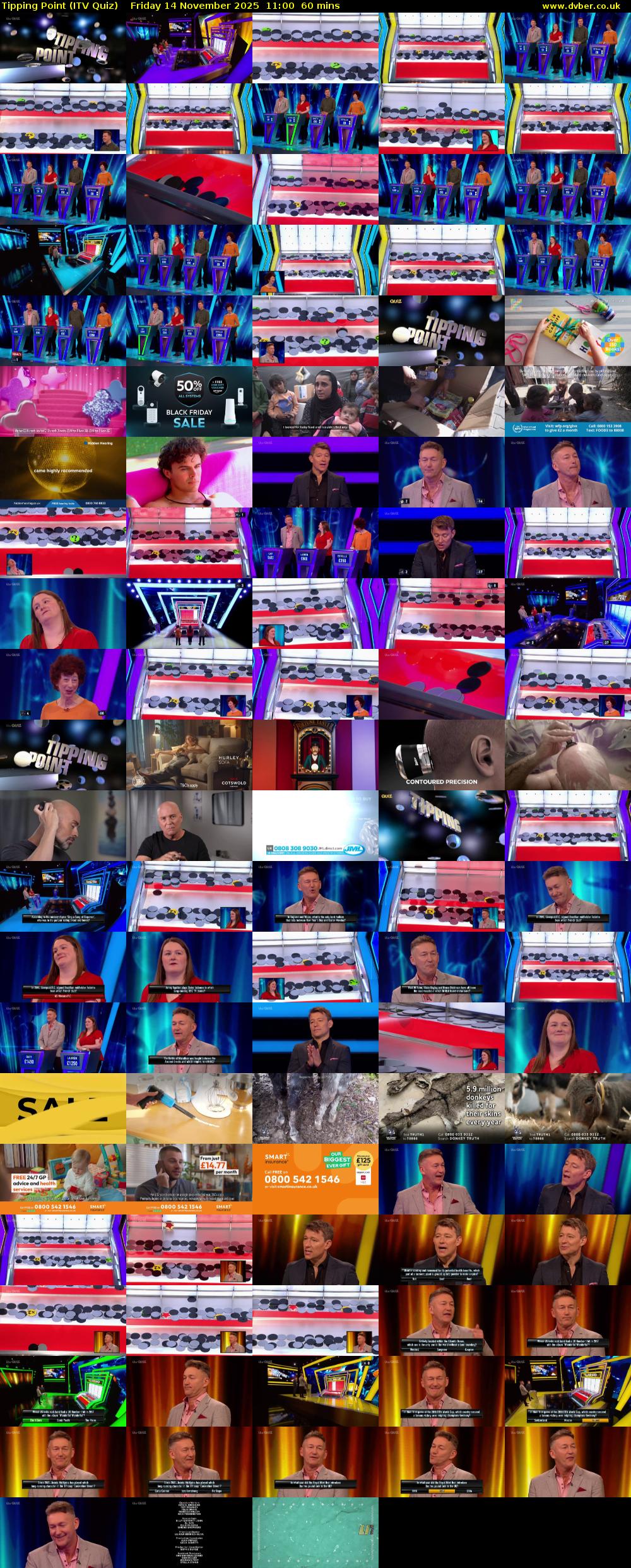 Tipping Point (ITV Quiz) Friday 14 November 2025 11:00 - 12:00