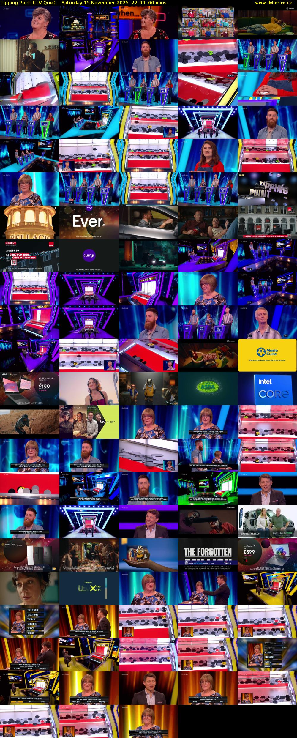 Tipping Point (ITV Quiz) Saturday 15 November 2025 22:00 - 23:00
