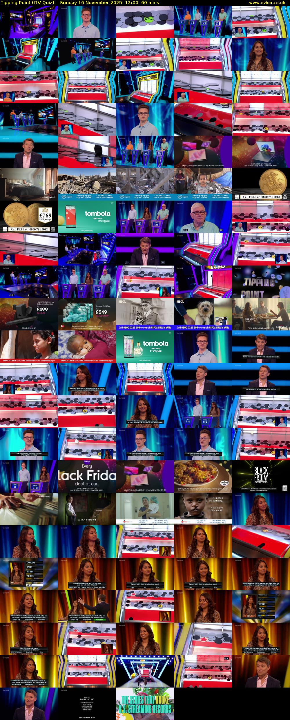 Tipping Point (ITV Quiz) Sunday 16 November 2025 12:00 - 13:00