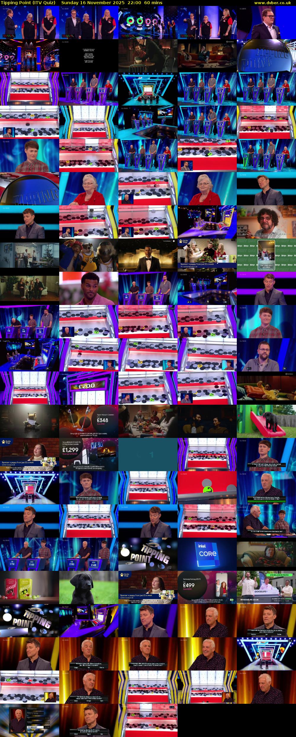 Tipping Point (ITV Quiz) Sunday 16 November 2025 22:00 - 23:00