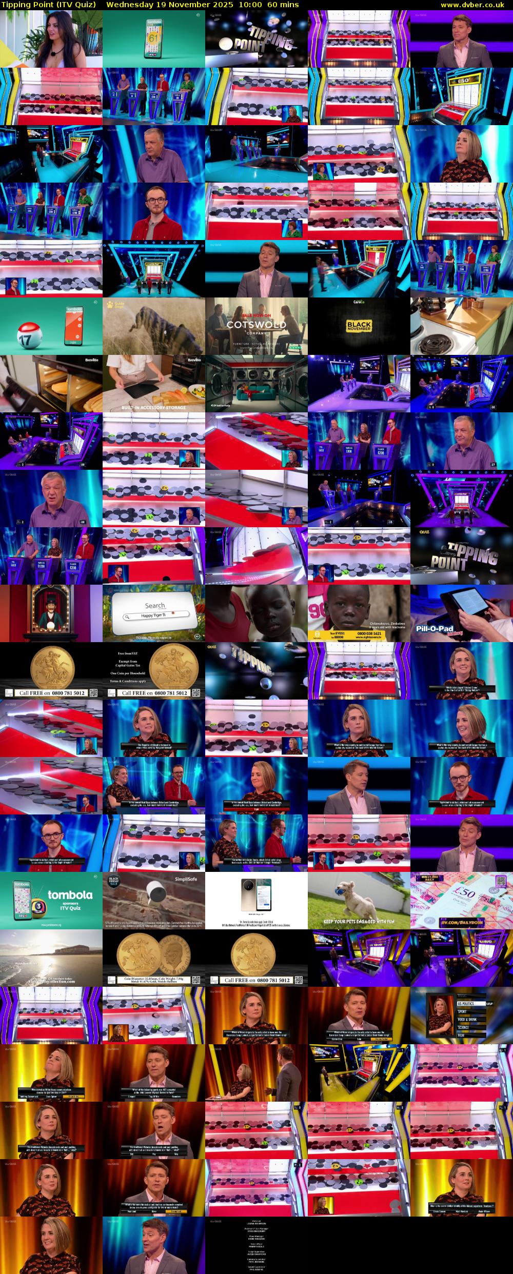 Tipping Point (ITV Quiz) Wednesday 19 November 2025 10:00 - 11:00