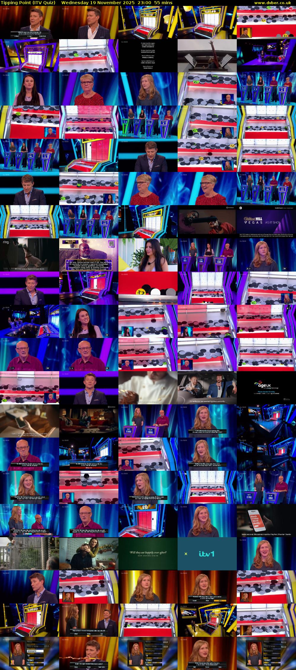 Tipping Point (ITV Quiz) Wednesday 19 November 2025 23:00 - 23:55