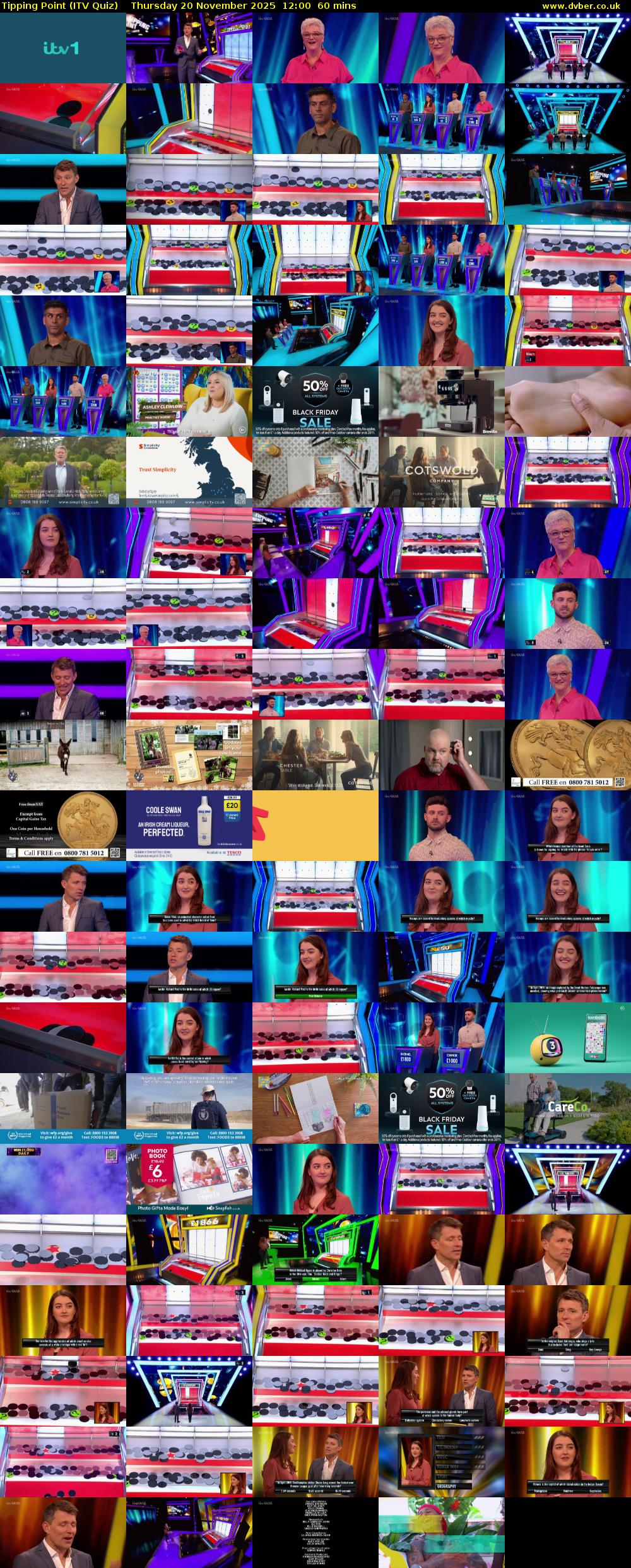 Tipping Point (ITV Quiz) Thursday 20 November 2025 12:00 - 13:00