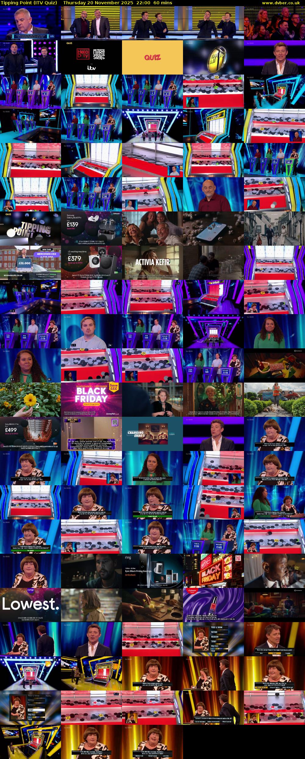 Tipping Point (ITV Quiz) Thursday 20 November 2025 22:00 - 23:00
