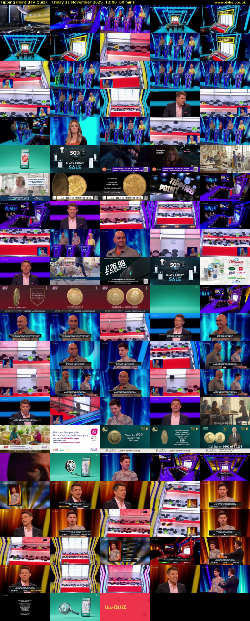 Tipping Point (ITV Quiz) Friday 21 November 2025 12:00 - 13:00