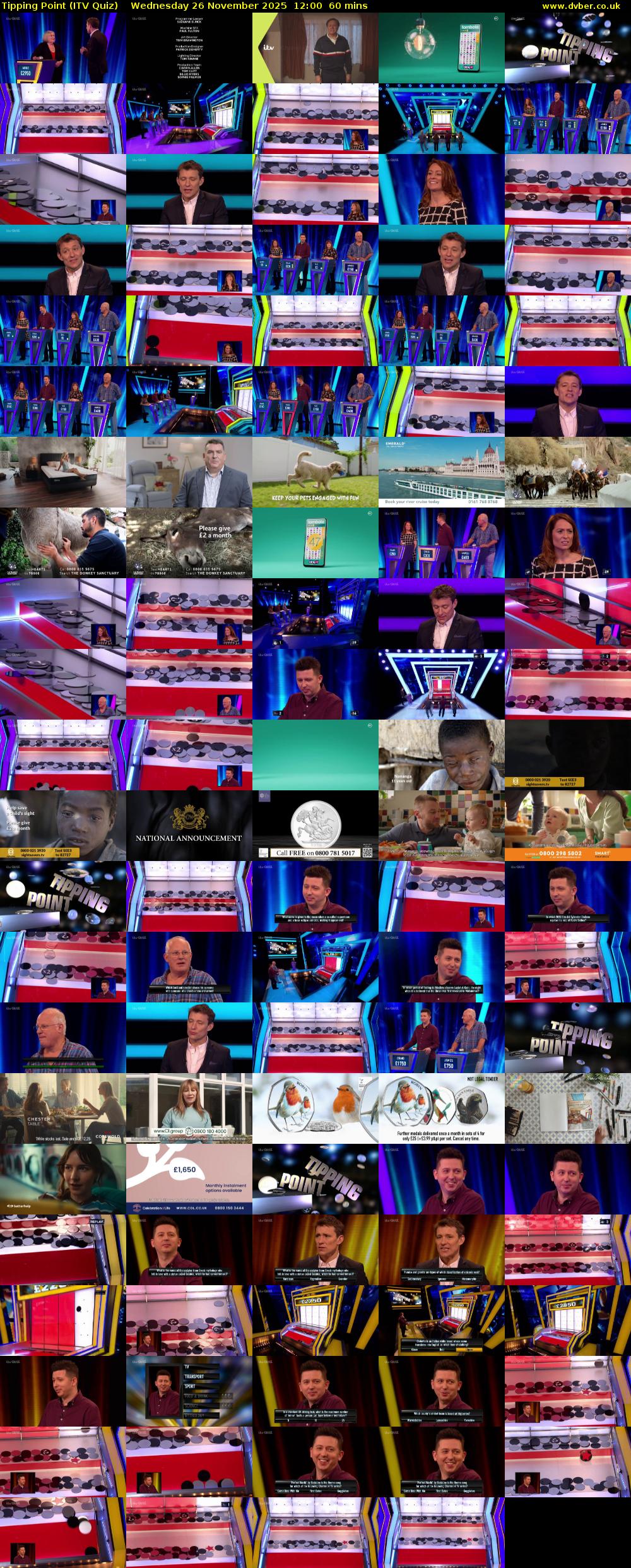 Tipping Point (ITV Quiz) Wednesday 26 November 2025 12:00 - 13:00