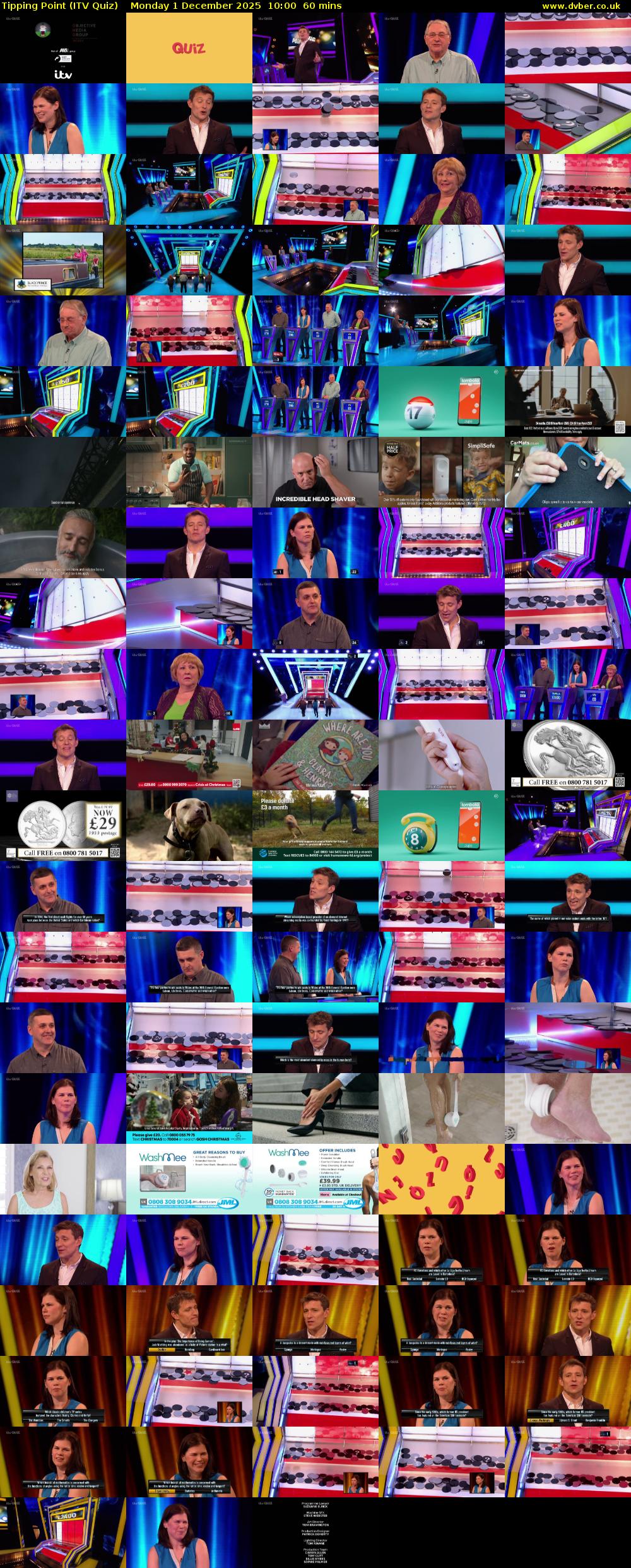 Tipping Point (ITV Quiz) Monday 1 December 2025 10:00 - 11:00