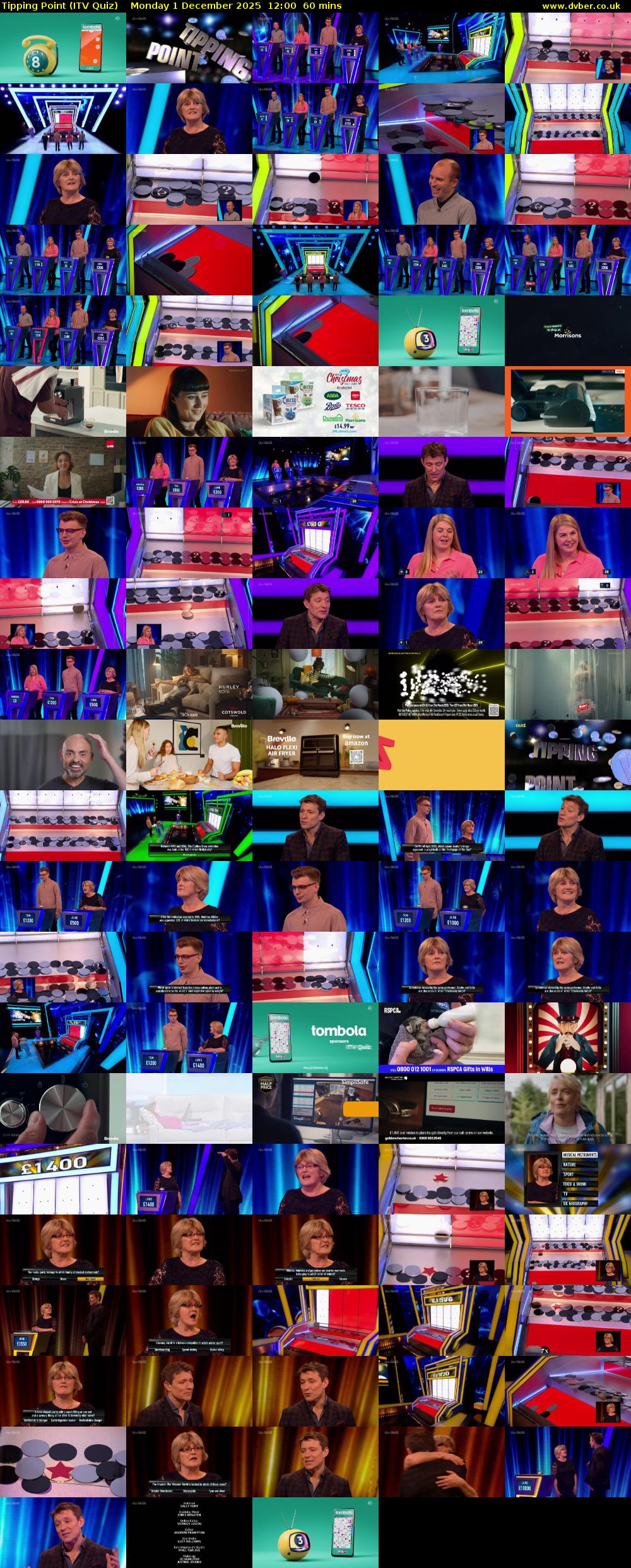 Tipping Point (ITV Quiz) Monday 1 December 2025 12:00 - 13:00