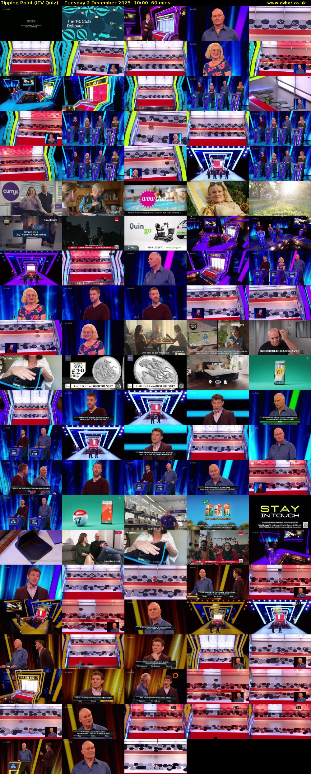 Tipping Point (ITV Quiz) Tuesday 2 December 2025 10:00 - 11:00