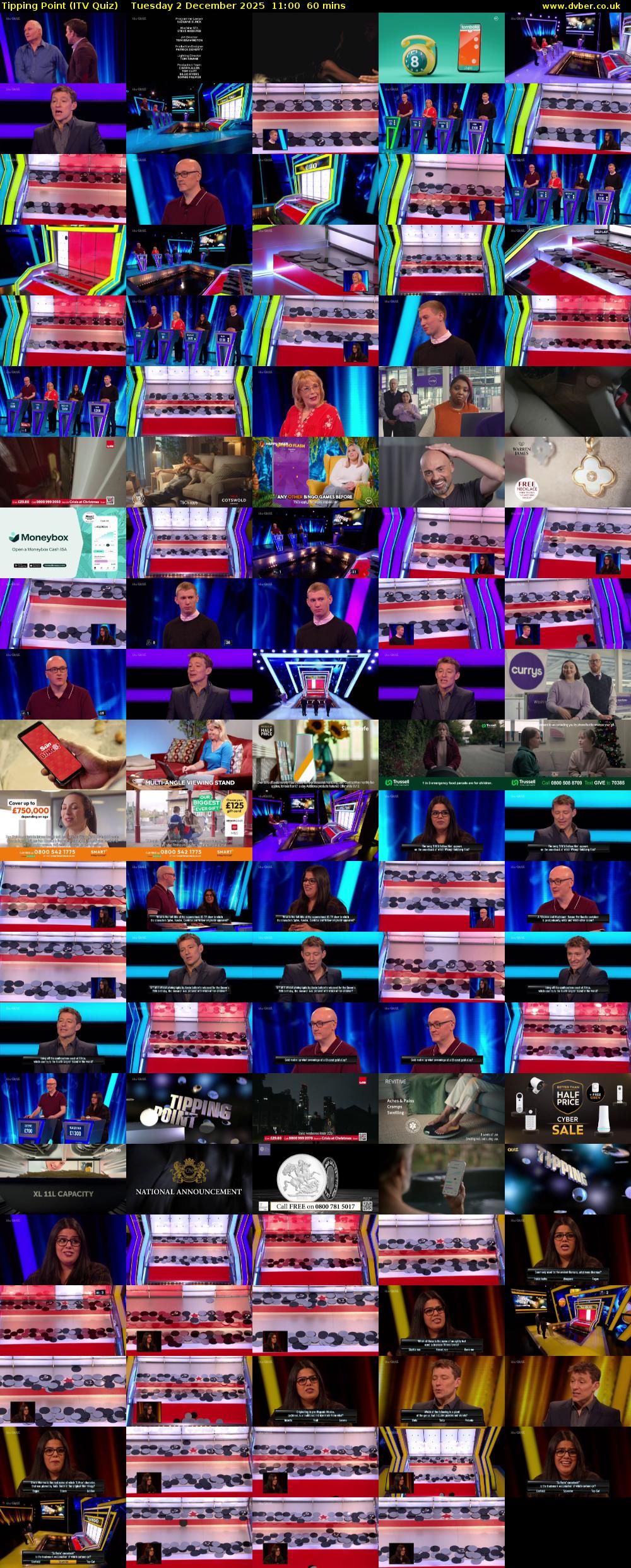 Tipping Point (ITV Quiz) Tuesday 2 December 2025 11:00 - 12:00