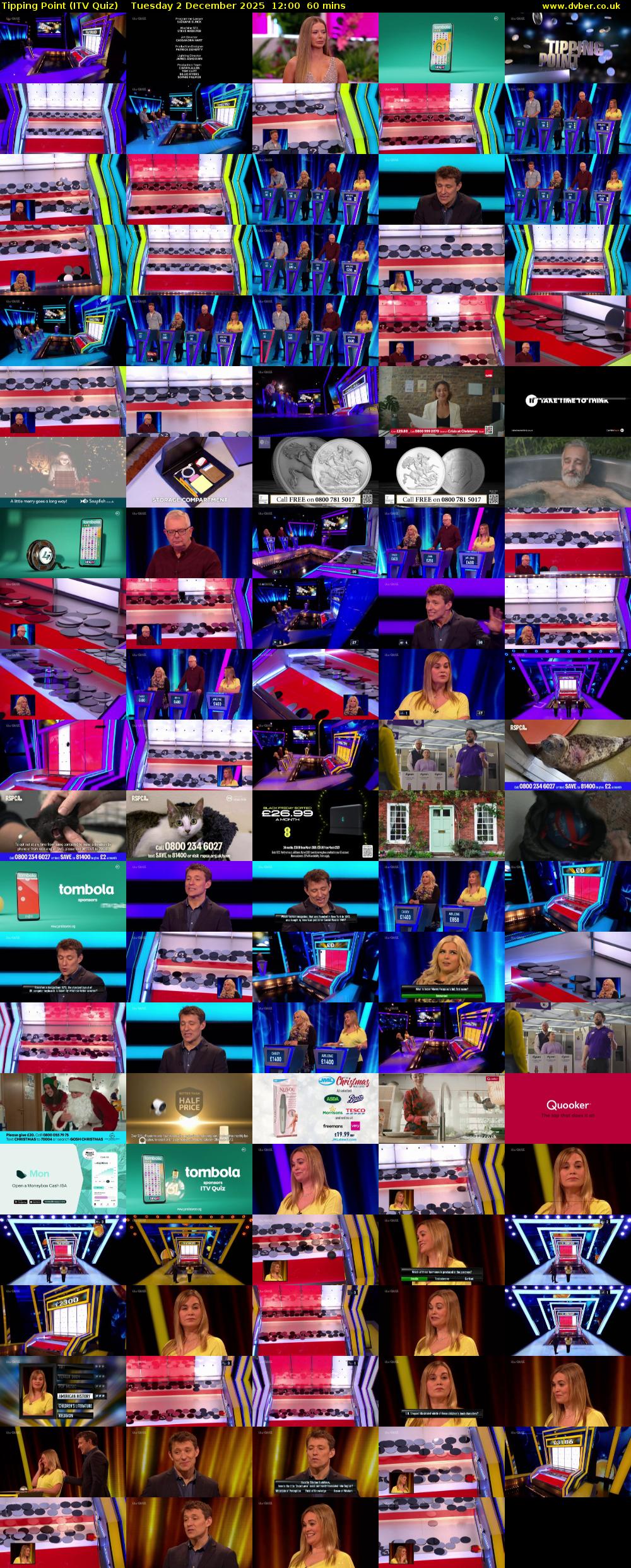 Tipping Point (ITV Quiz) Tuesday 2 December 2025 12:00 - 13:00