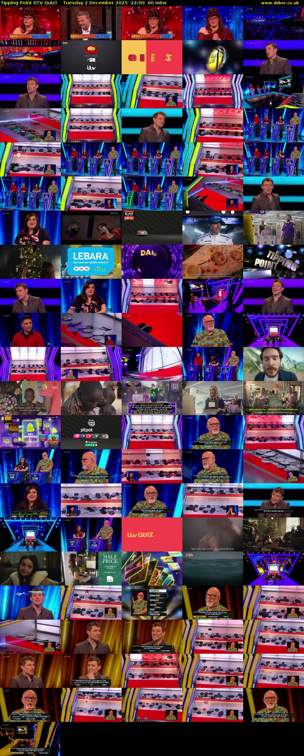 Tipping Point (ITV Quiz) Tuesday 2 December 2025 22:00 - 23:00