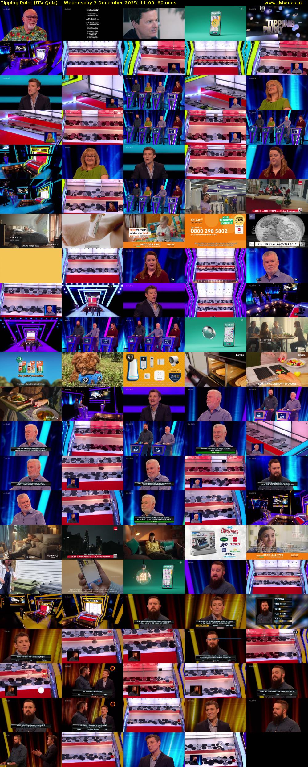 Tipping Point (ITV Quiz) Wednesday 3 December 2025 11:00 - 12:00
