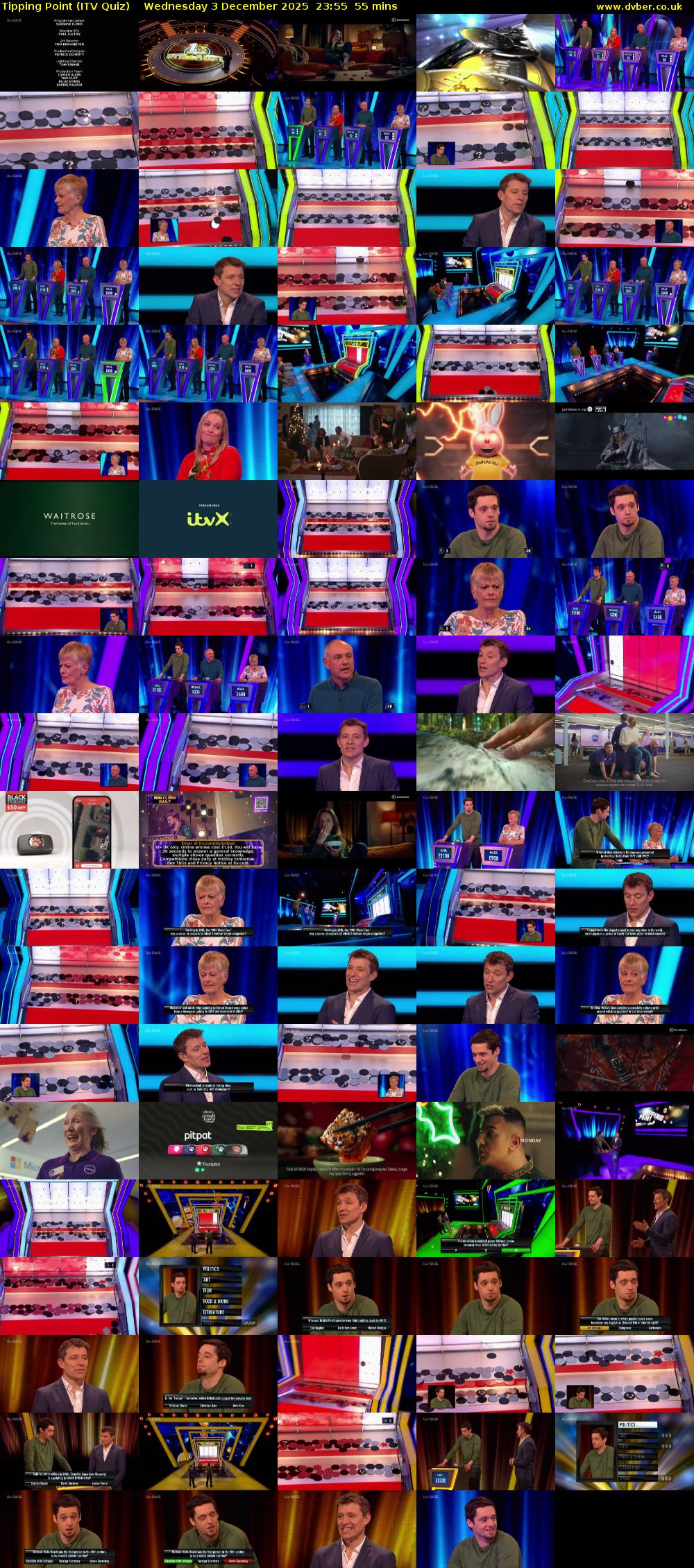 Tipping Point (ITV Quiz) Wednesday 3 December 2025 23:55 - 00:50