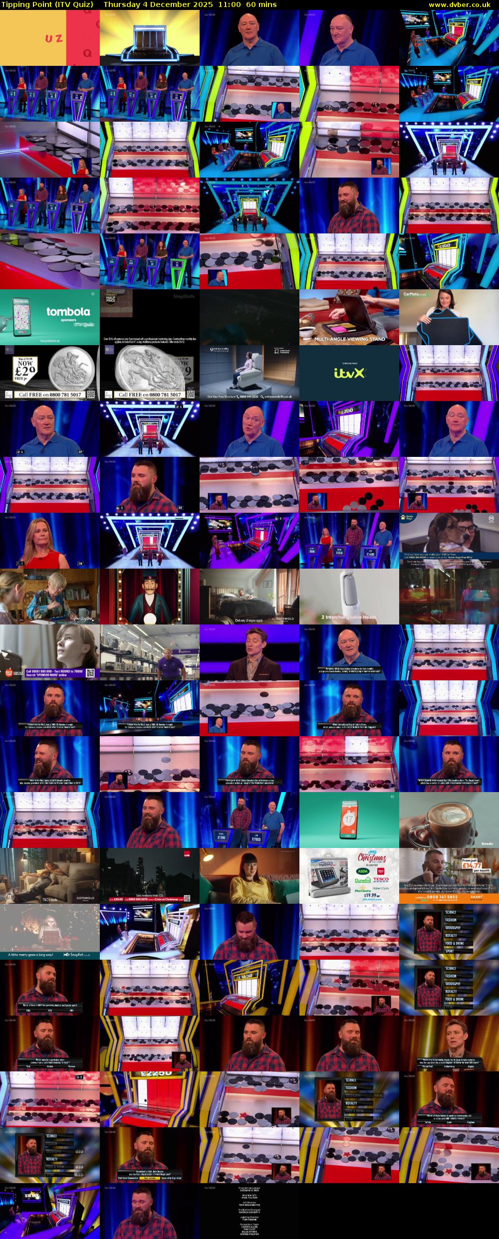 Tipping Point (ITV Quiz) Thursday 4 December 2025 11:00 - 12:00