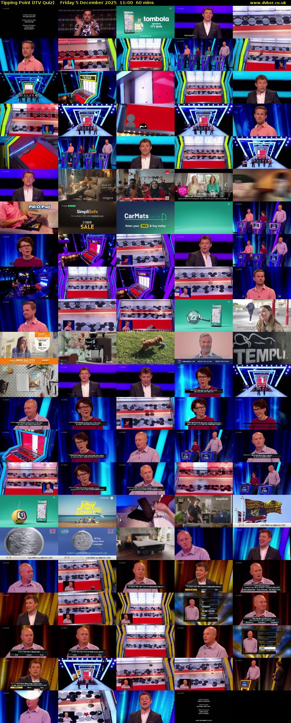 Tipping Point (ITV Quiz) Friday 5 December 2025 11:00 - 12:00