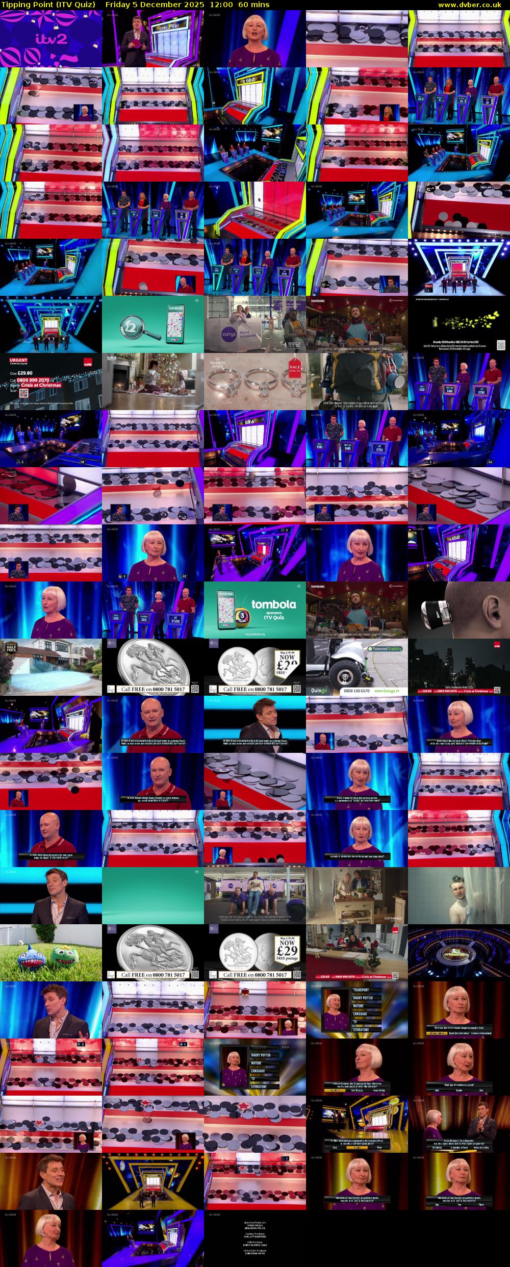 Tipping Point (ITV Quiz) Friday 5 December 2025 12:00 - 13:00