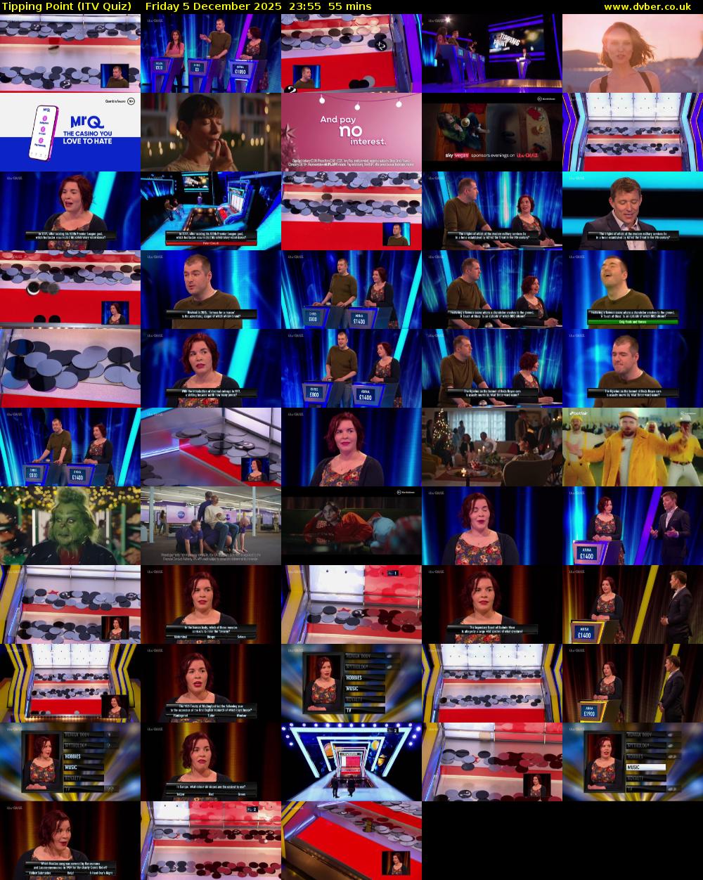 Tipping Point (ITV Quiz) Friday 5 December 2025 23:55 - 00:50