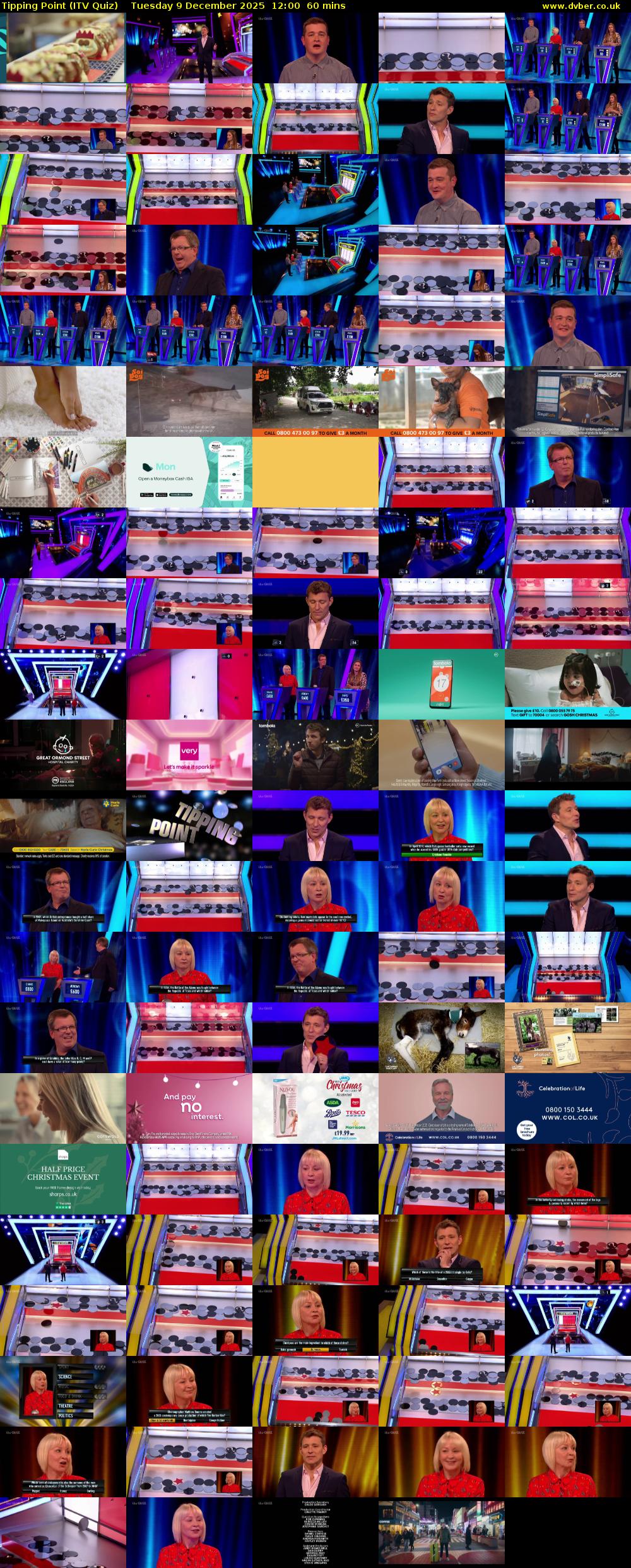 Tipping Point (ITV Quiz) Tuesday 9 December 2025 12:00 - 13:00