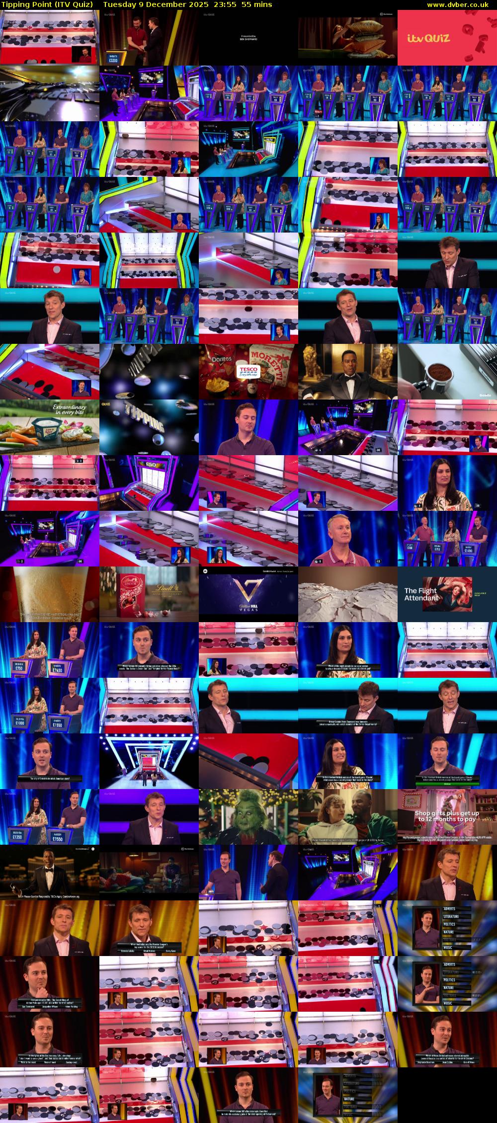 Tipping Point (ITV Quiz) Tuesday 9 December 2025 23:55 - 00:50