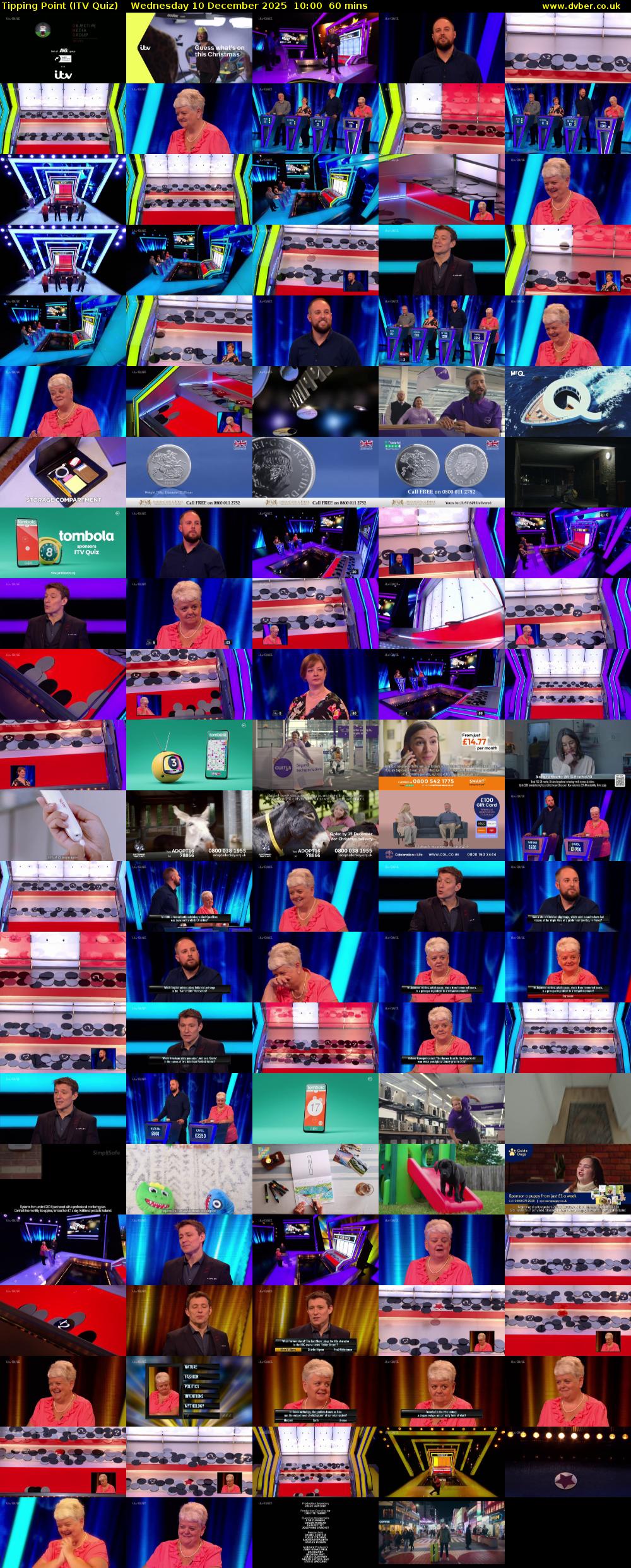 Tipping Point (ITV Quiz) Wednesday 10 December 2025 10:00 - 11:00