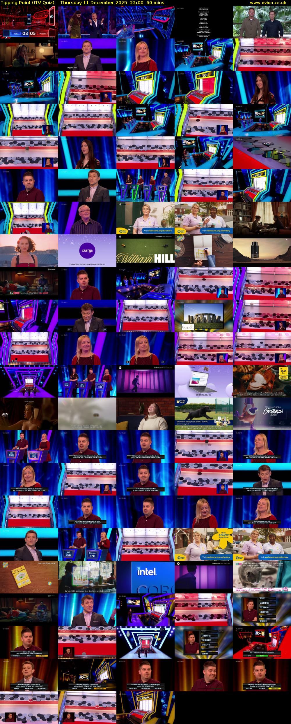 Tipping Point (ITV Quiz) Thursday 11 December 2025 22:00 - 23:00