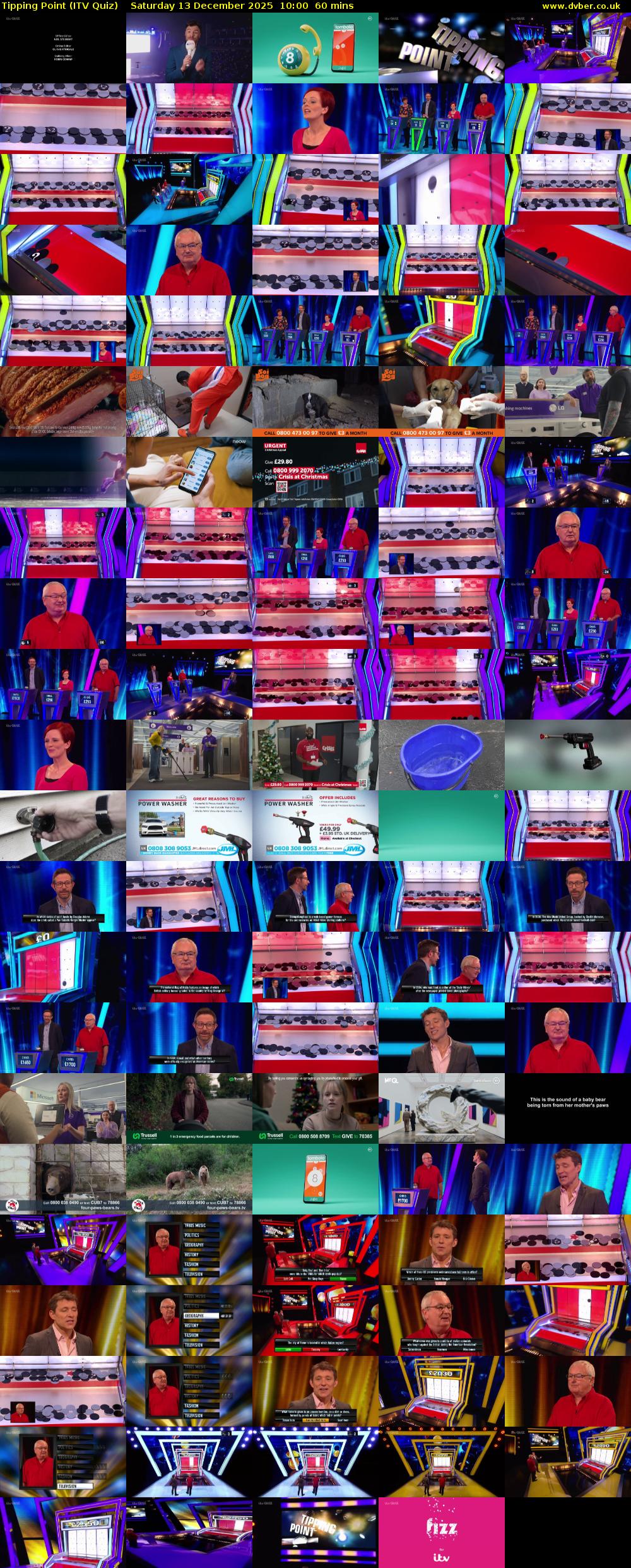 Tipping Point (ITV Quiz) Saturday 13 December 2025 10:00 - 11:00