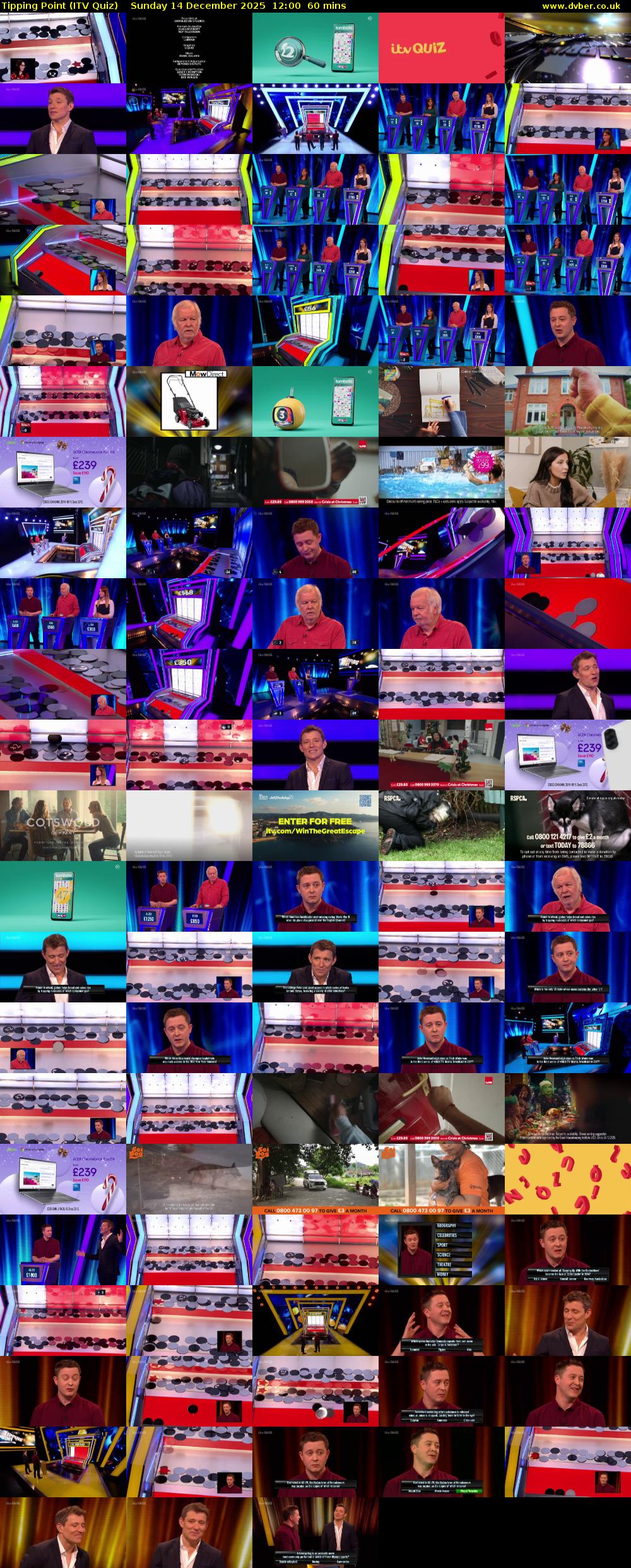 Tipping Point (ITV Quiz) Sunday 14 December 2025 12:00 - 13:00