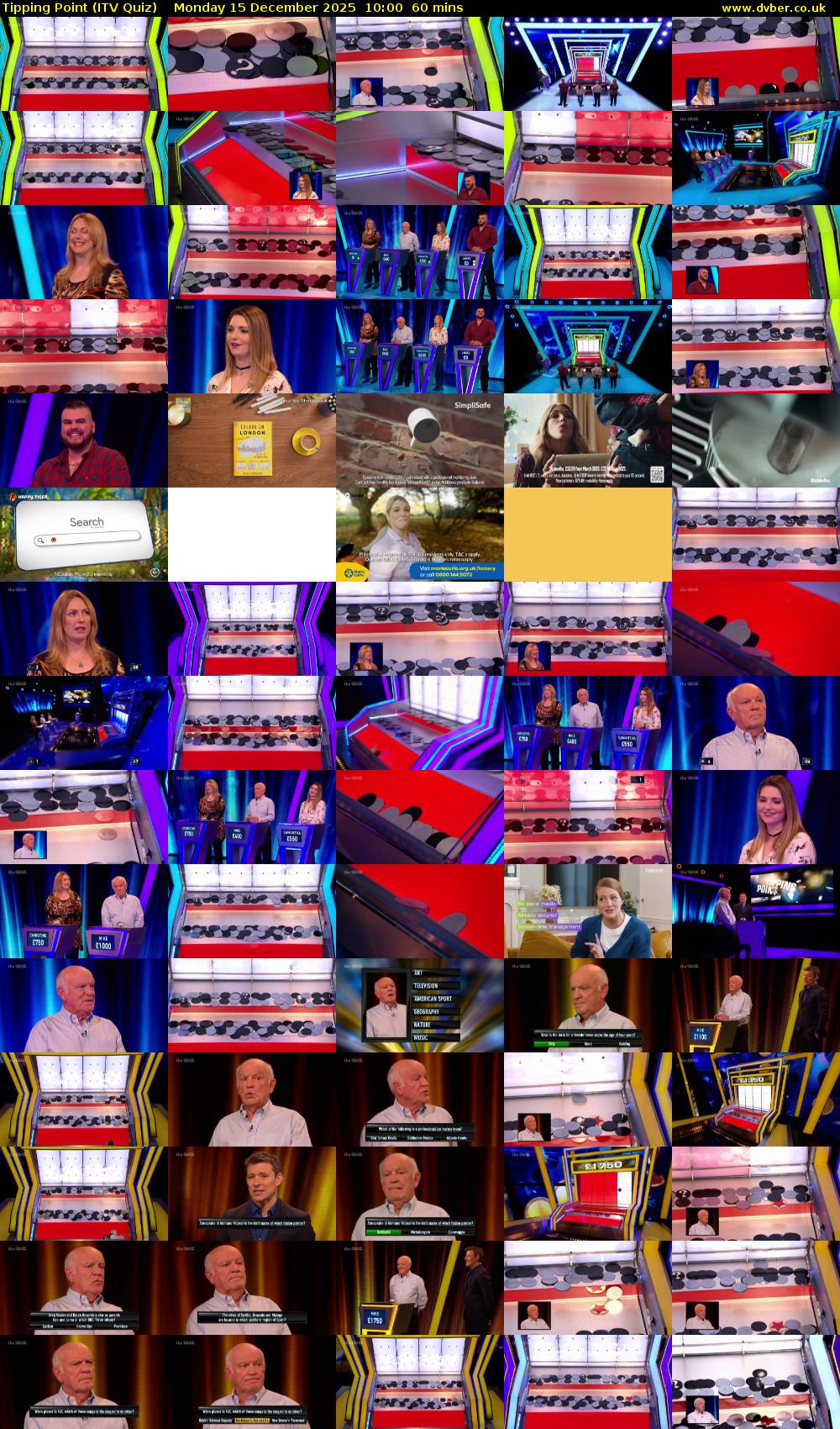 Tipping Point (ITV Quiz) Monday 15 December 2025 10:00 - 11:00
