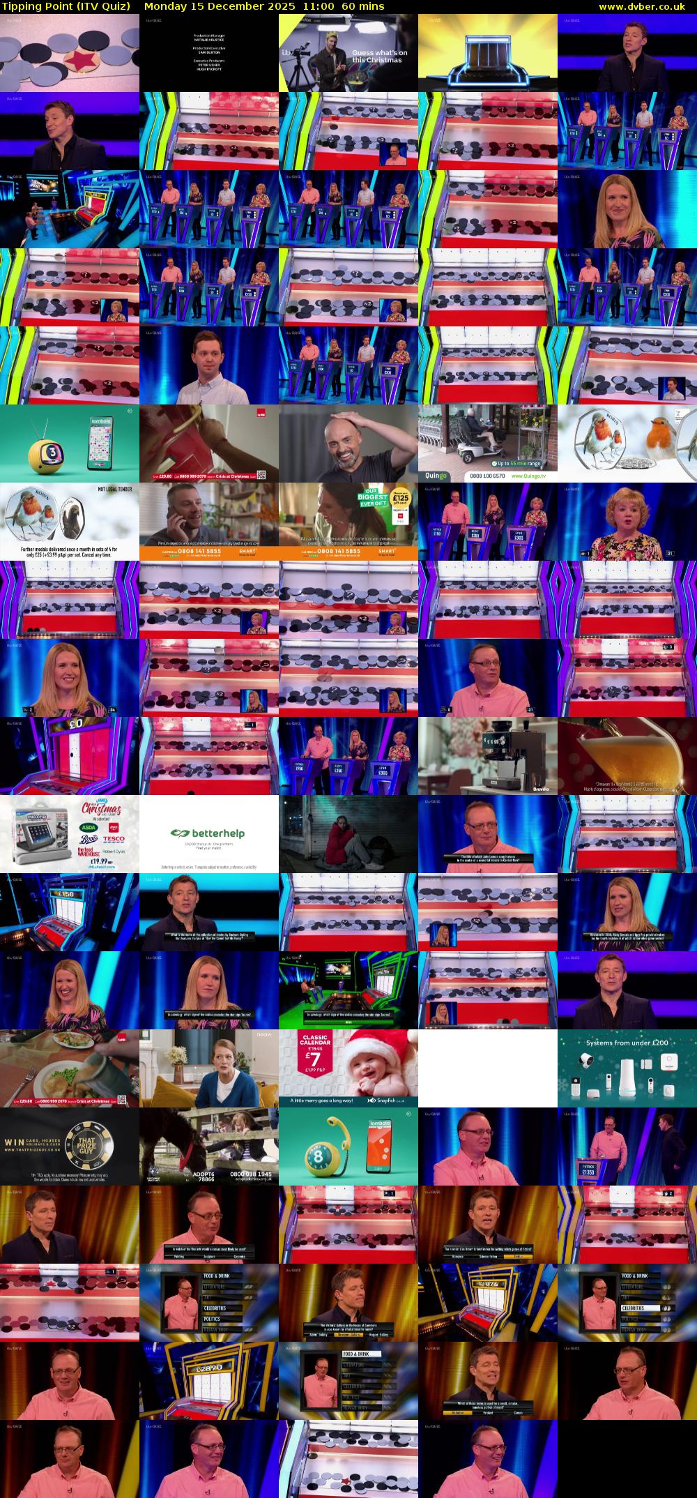 Tipping Point (ITV Quiz) Monday 15 December 2025 11:00 - 12:00