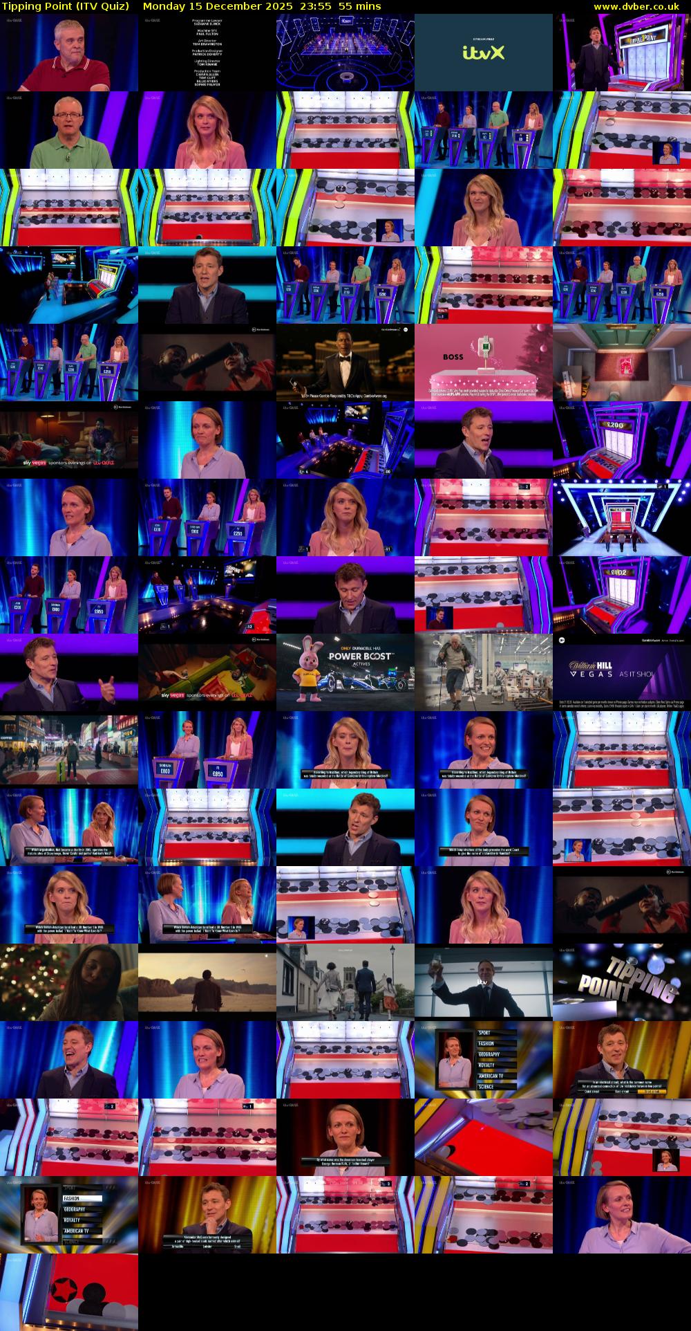 Tipping Point (ITV Quiz) Monday 15 December 2025 23:55 - 00:50