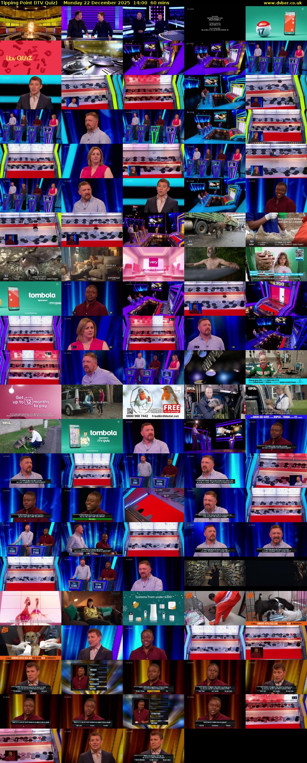 Tipping Point (ITV Quiz) Monday 22 December 2025 14:00 - 15:00