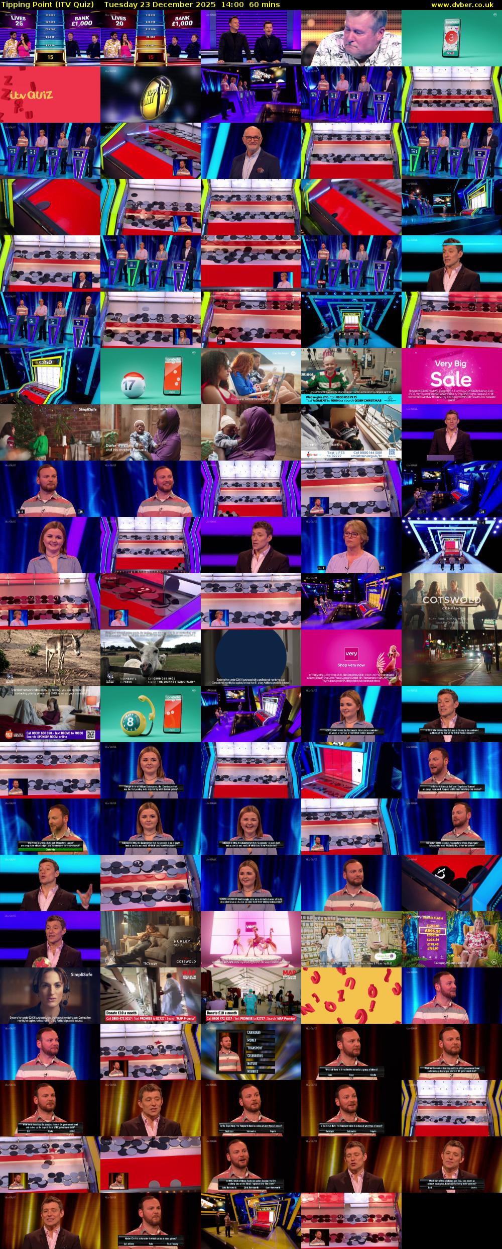 Tipping Point (ITV Quiz) Tuesday 23 December 2025 14:00 - 15:00