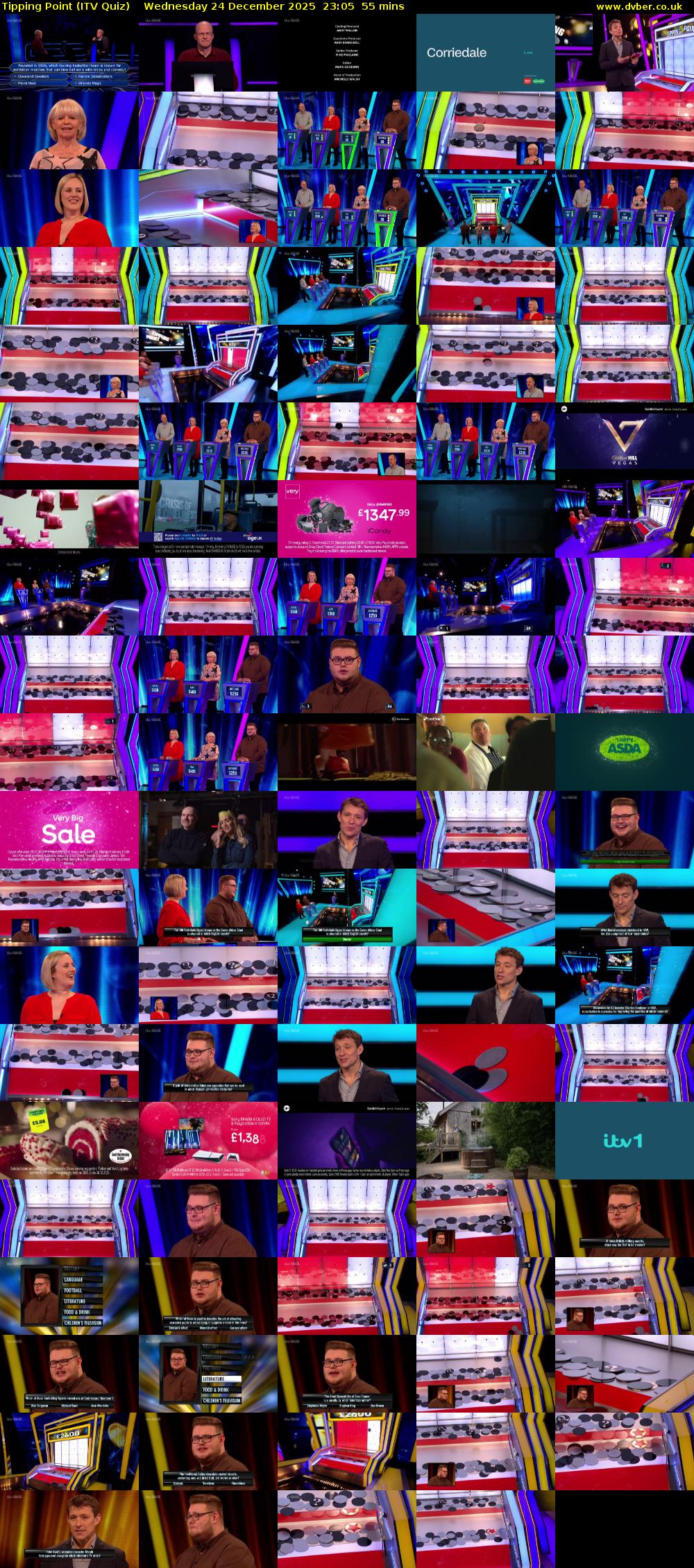 Tipping Point (ITV Quiz) Wednesday 24 December 2025 23:05 - 00:00