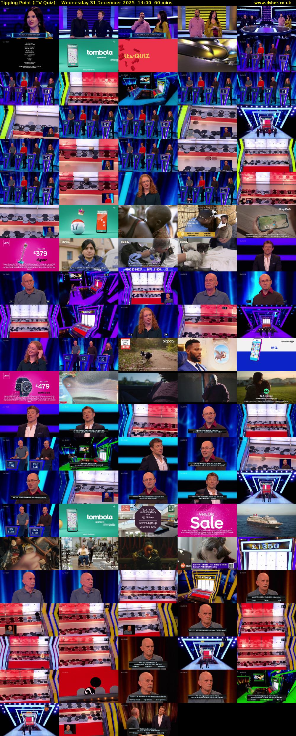 Tipping Point (ITV Quiz) Wednesday 31 December 2025 14:00 - 15:00